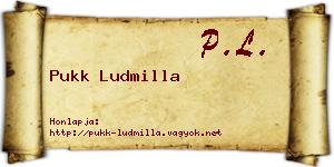 Pukk Ludmilla névjegykártya